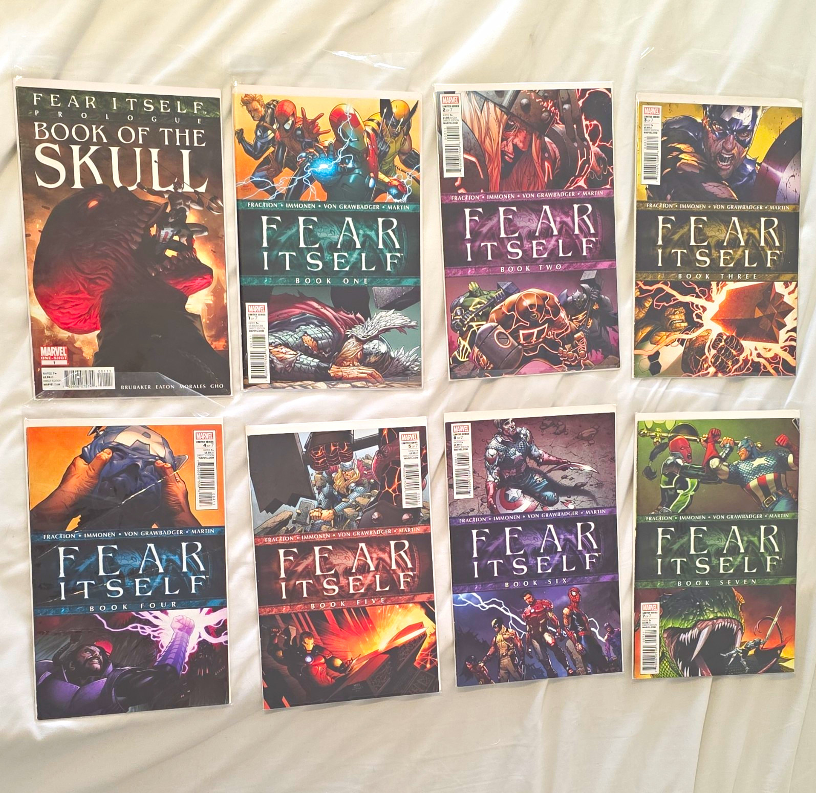 Marvel Fear Itself Comic Book Lot Books 1-7 + Fear Itself: Book of the Skull
