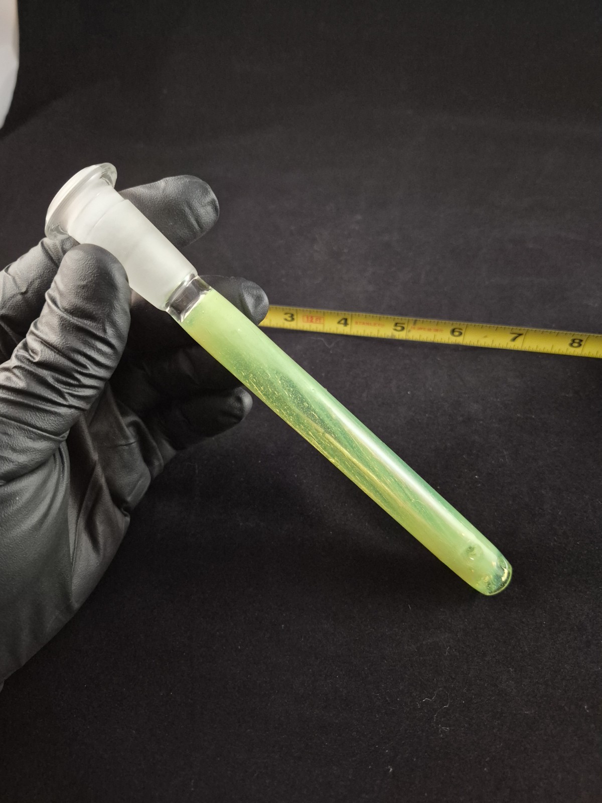 Heady Hand Blown Glass Downstem 14x18mm Green 