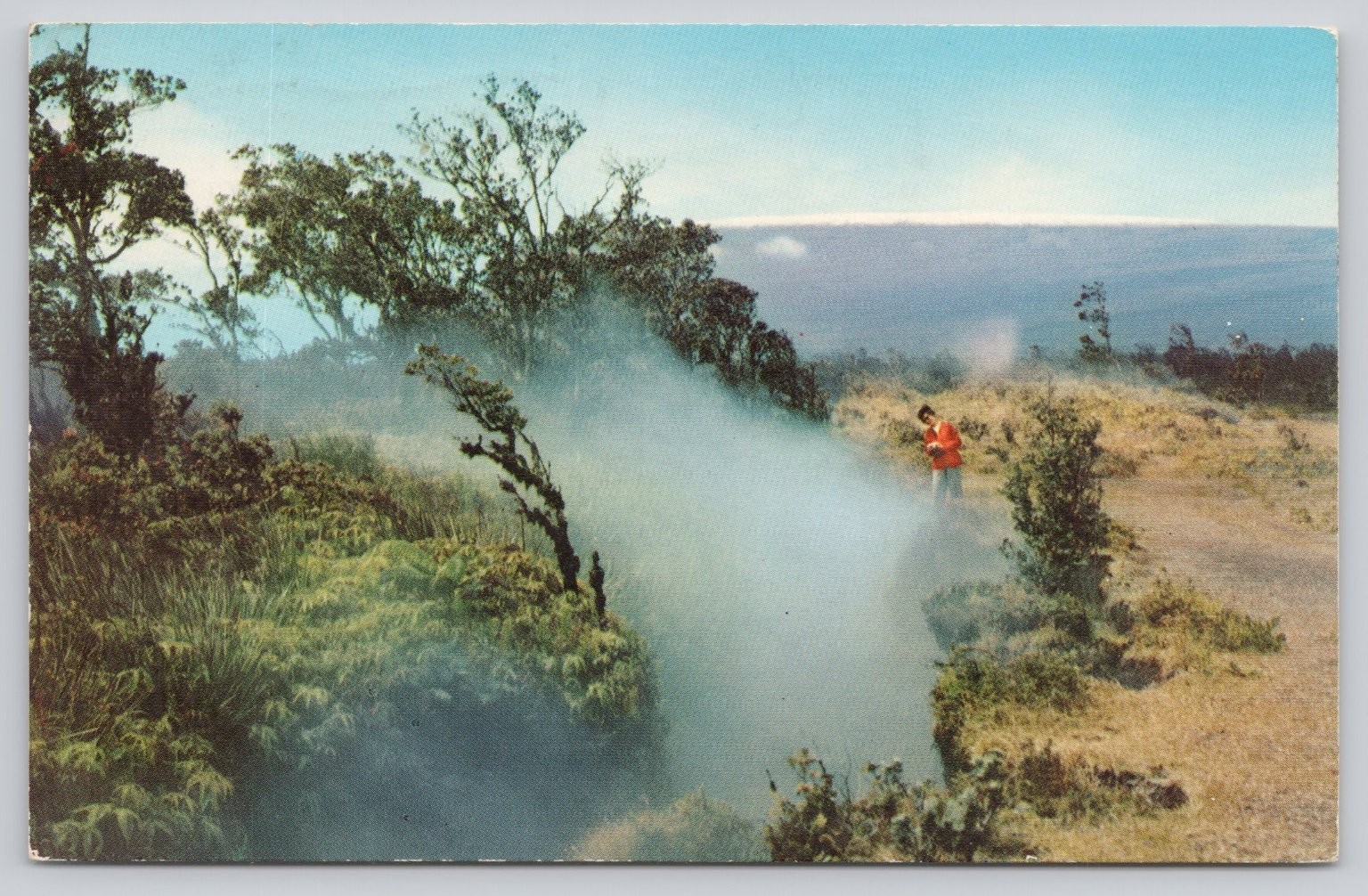 Vintage Postcard Steam Crack Kilauea Volcanoes National Park Hawaii 1976