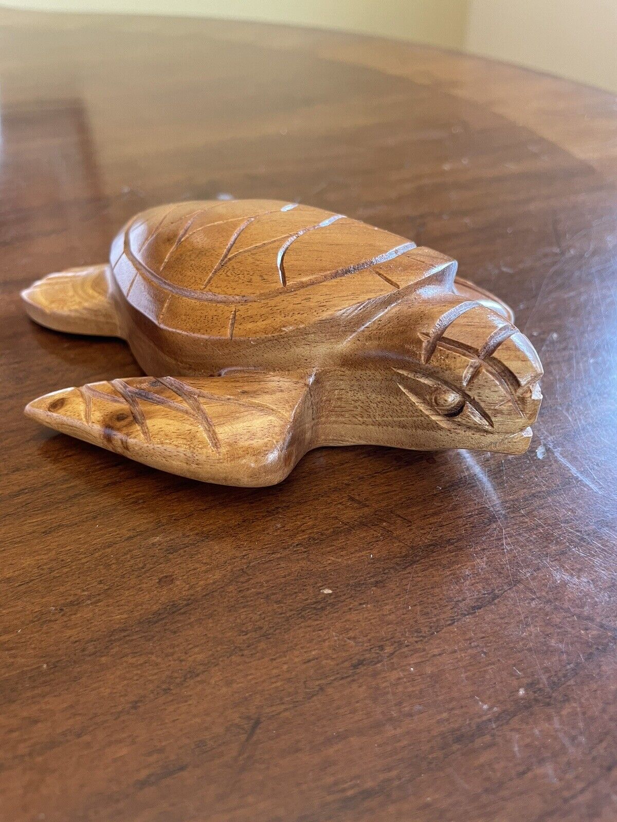 Brian Takano  Hand Carved Turtle Hawaii Koa Wood Collectable Perfect