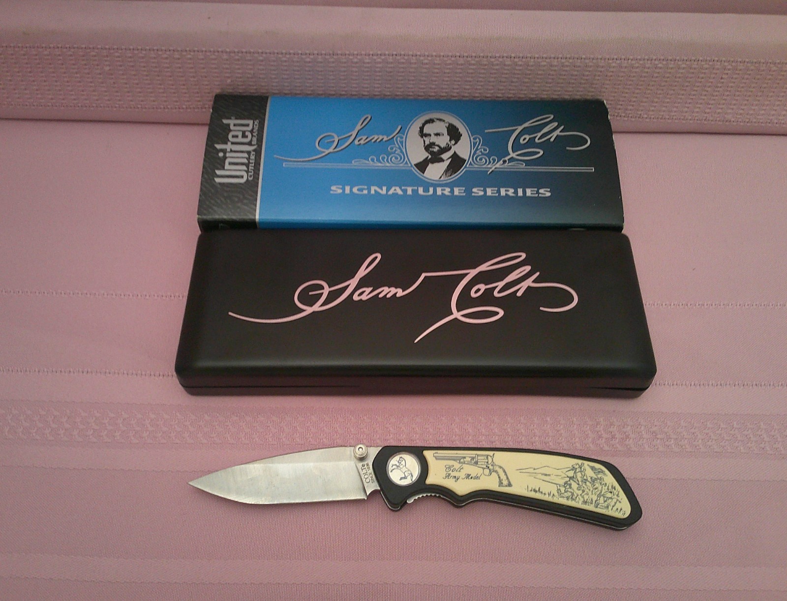 NIB CT36-AS 1860 Colt ARMY Model Revolver Sam Colt Signature Series Knife