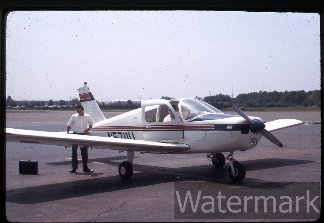 1972 Kodachrome  photo slide   Piper  Airplane