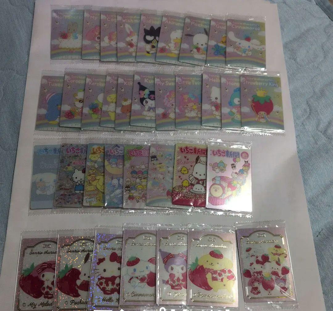Sanrio Characters Wafer 10 Trading Cards Complete Set 35 Ichigo Shimbun 50th
