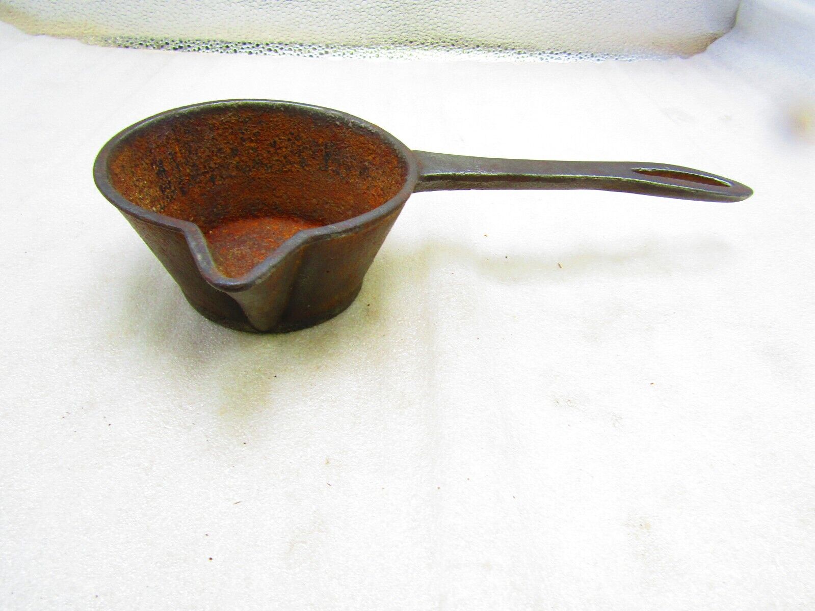 Cast iron lead pouring ladle