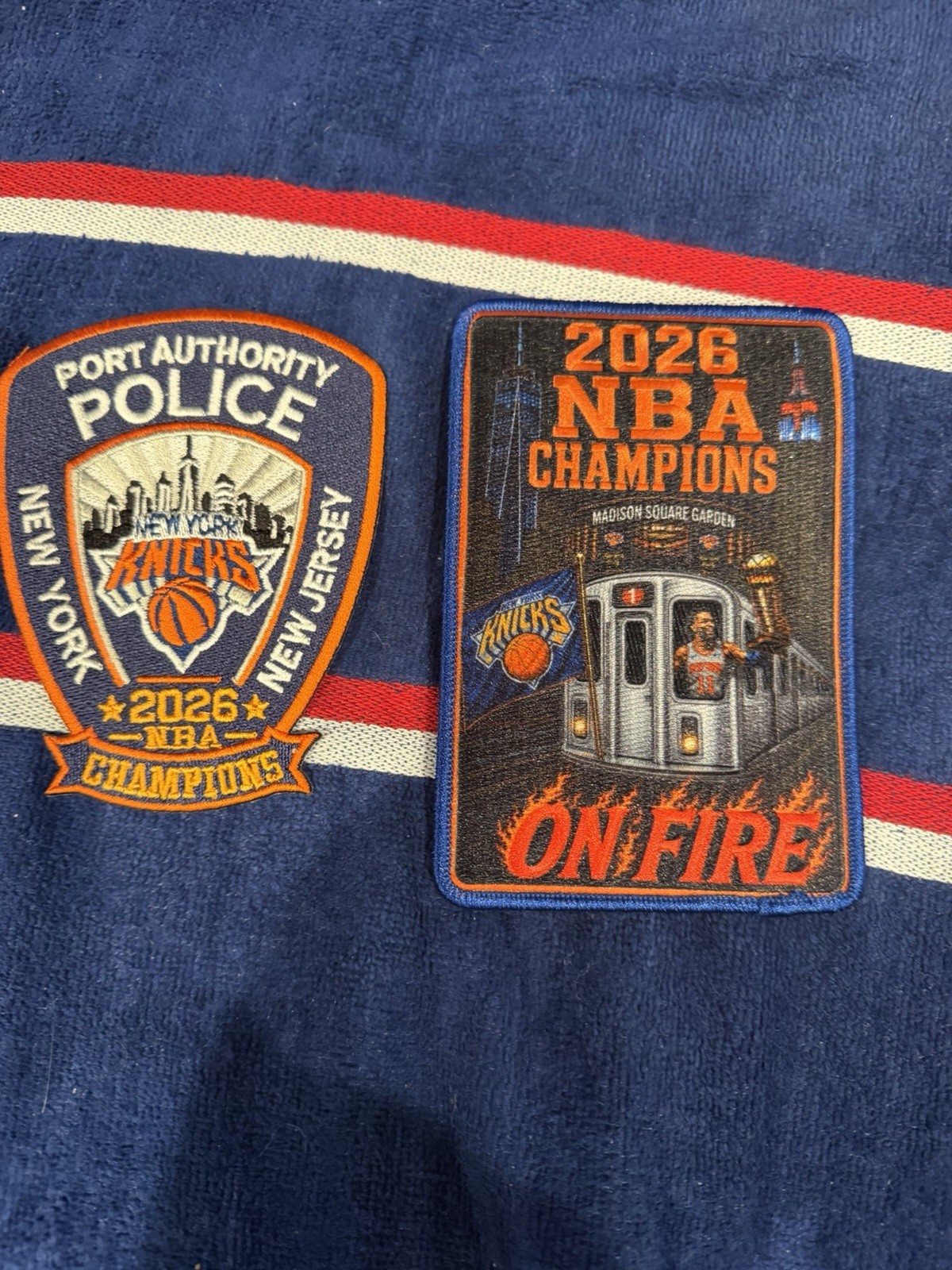 Port Authority Police NY Knicks NBA Champions Patch Subway Patch