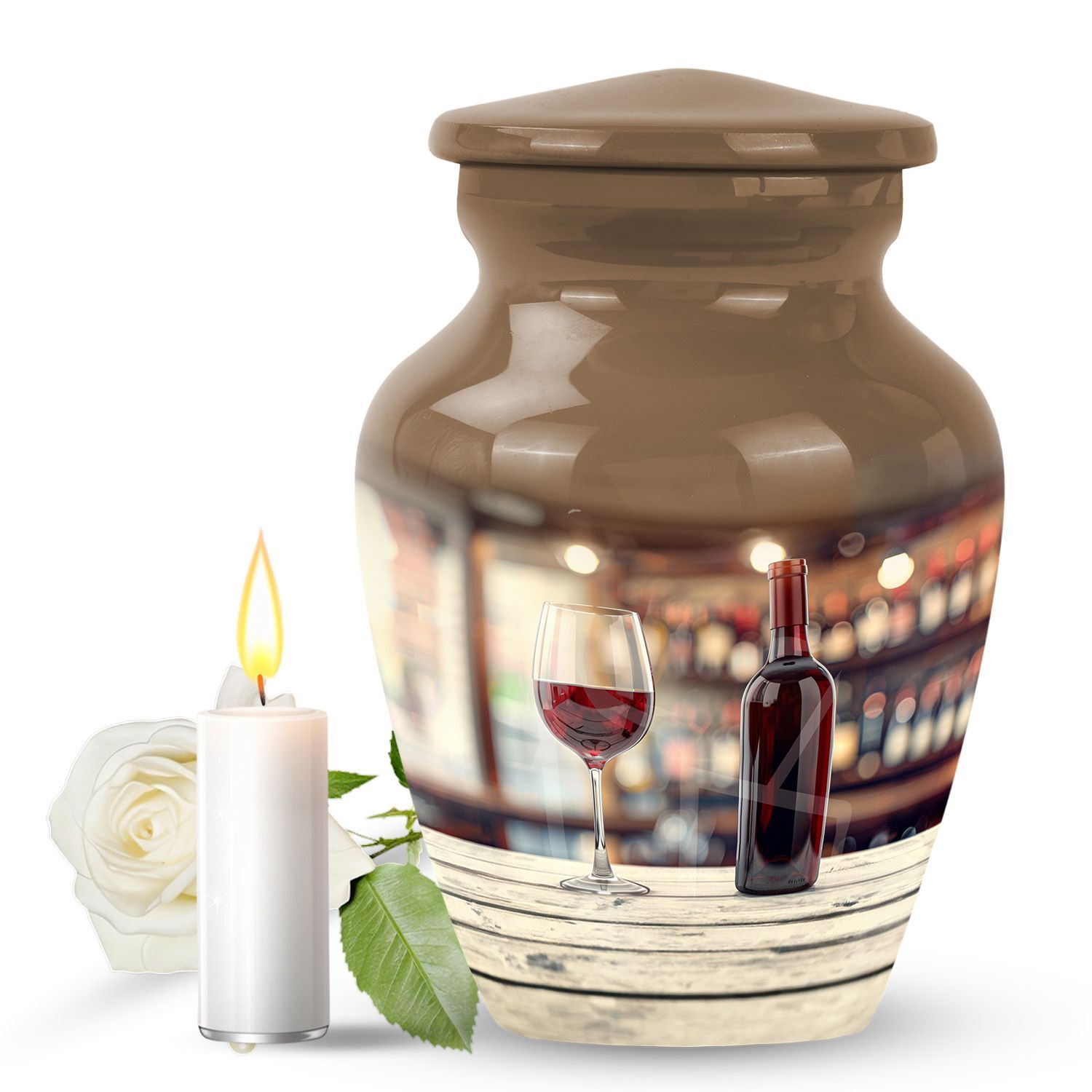 Eternal Rest Wine Urn – Medium Size Cremation Asset for Memorial Keepsake