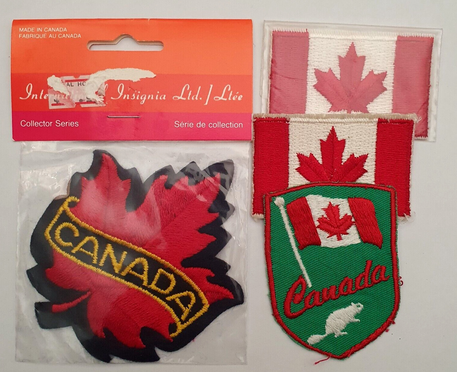 4 x Vintage Canada Canadian Tourist Souvenir Patches Badges. Holiday