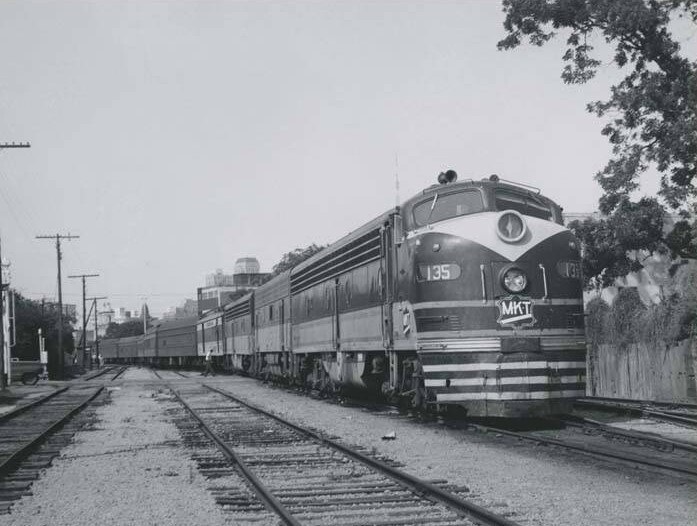 M-K-T Katy Texas Special at San Antonio, TX April 1955 5 x 7 Photo M-K-T Katy Texas Special at San Antonio, TX April 1955 5 x 7 Photo