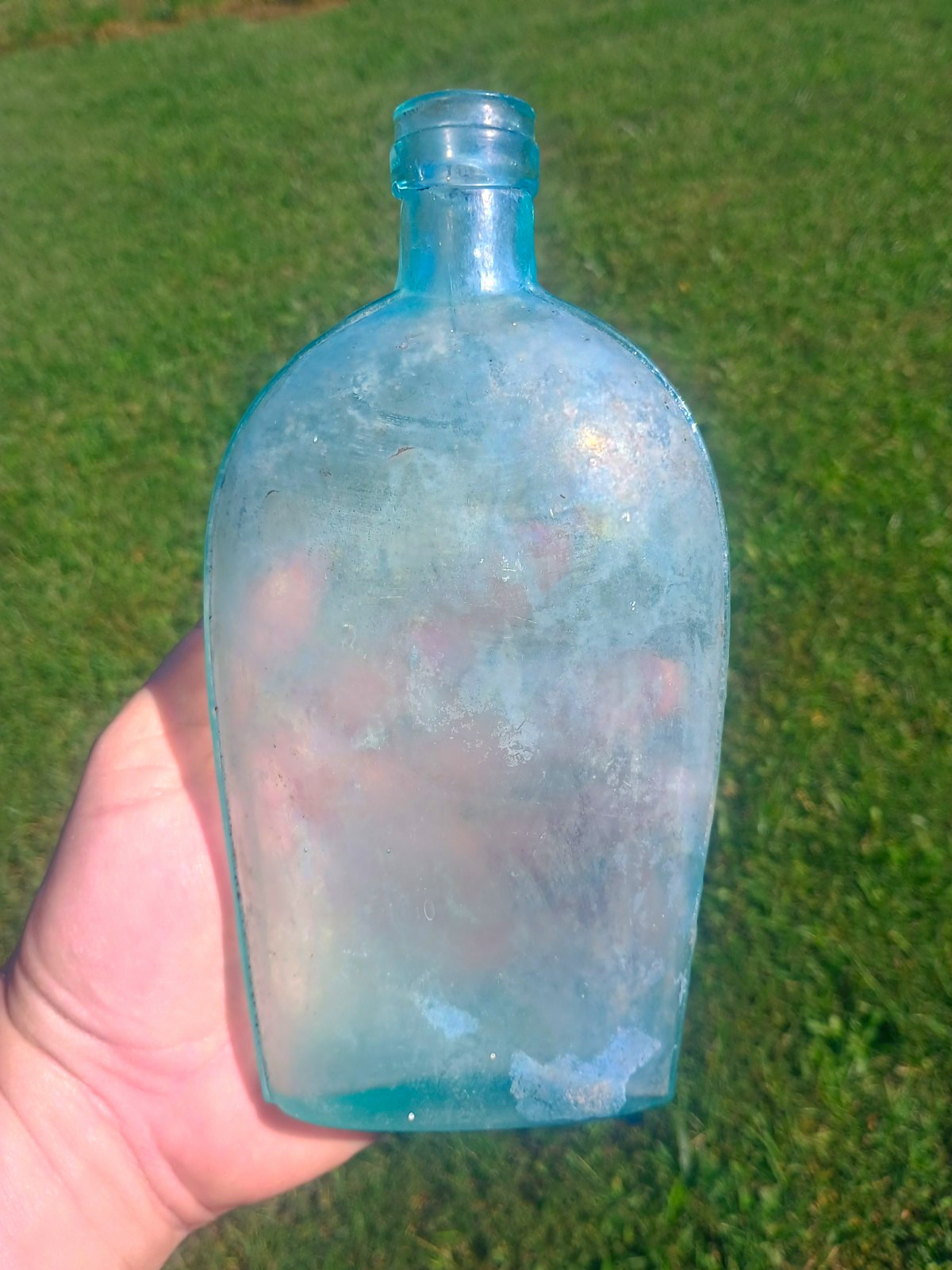Antique 1870s William McCully Pittsburgh Pennsylvania PA Whiskey flask. 
