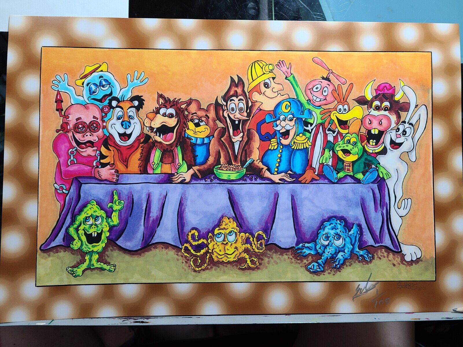 CEREAL CHARACTERS LAST SUPPER BREAKFAST COUNT CHOCULA BOO BERRY FRANKENBERRY 