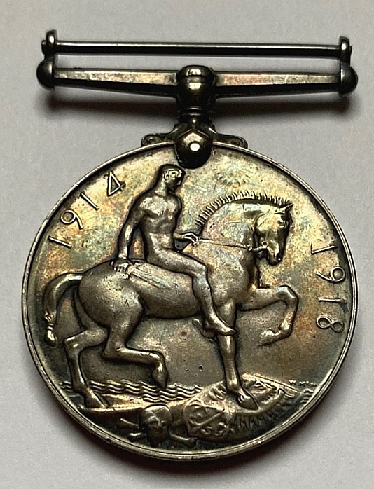 WW1 1914-1918 BRITISH WAR MEDAL ROYAL BERKSHIRE REGT. KIA SOMME MAY 25,1918 LOW#