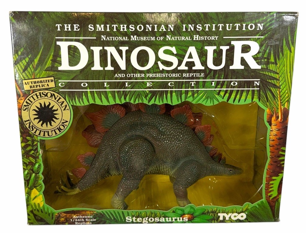 NIB Vintage 1991 TYCO Smithsonian Dinosaur Stegosaurus 1/24 Scale Replica Figure