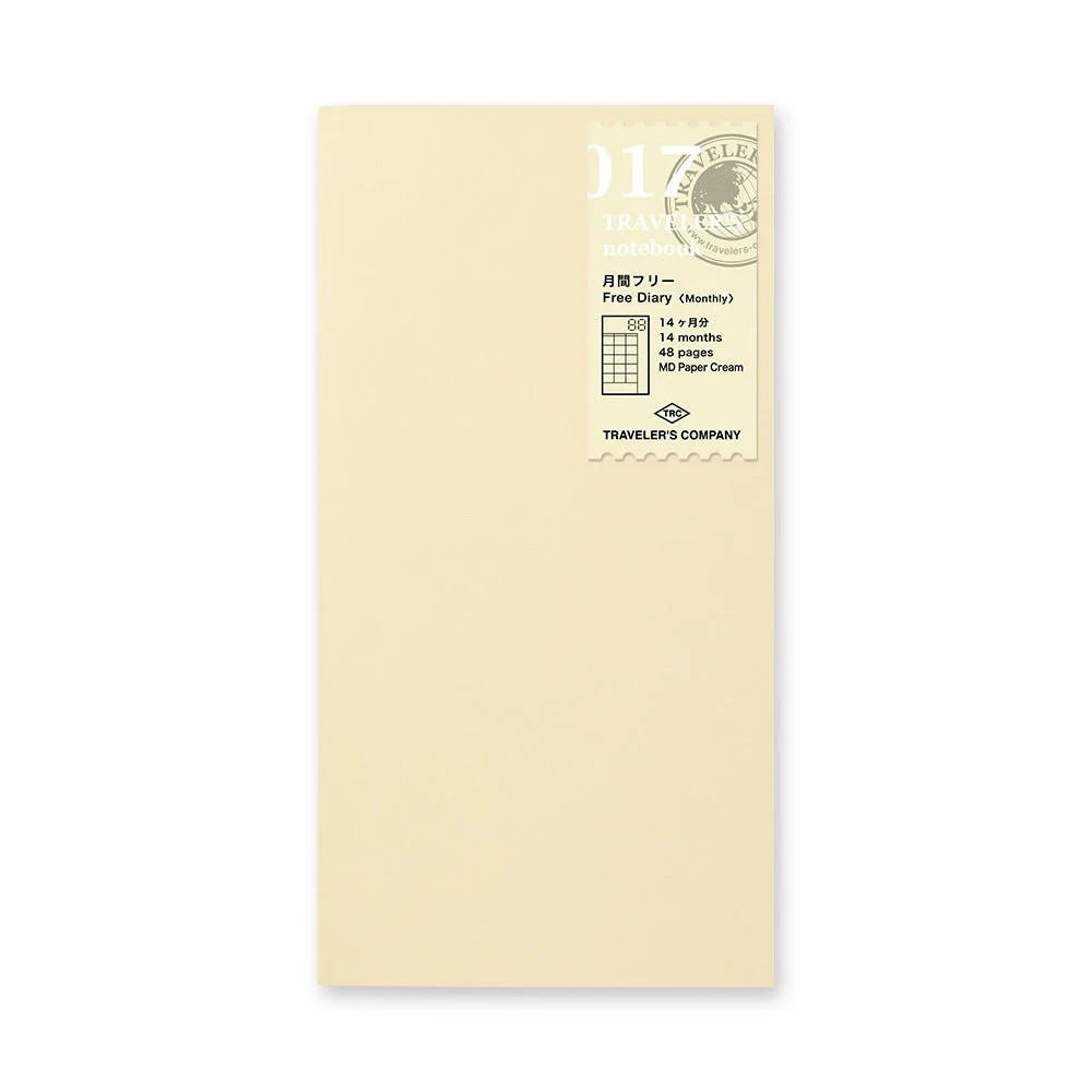 Traveler's Company TN Refill Regular Size Free diary Monthly 017