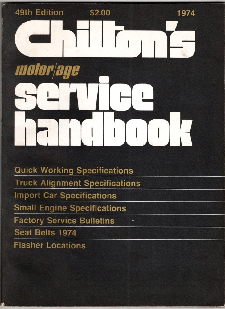 1974 Chilton\'s 49th Edition Motor/Age Service Handbook, UNUSED condition