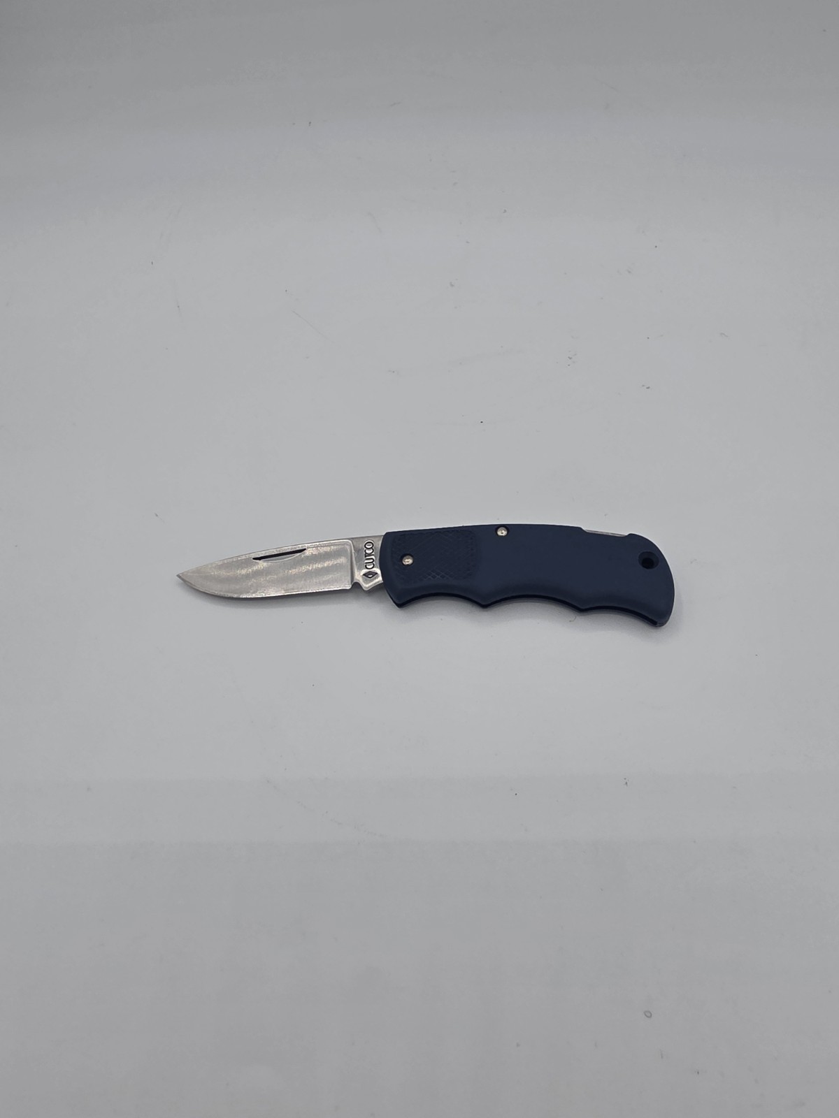 Cutco 1886 Plain Edge Blade USA Lockback Knife Blue Handle