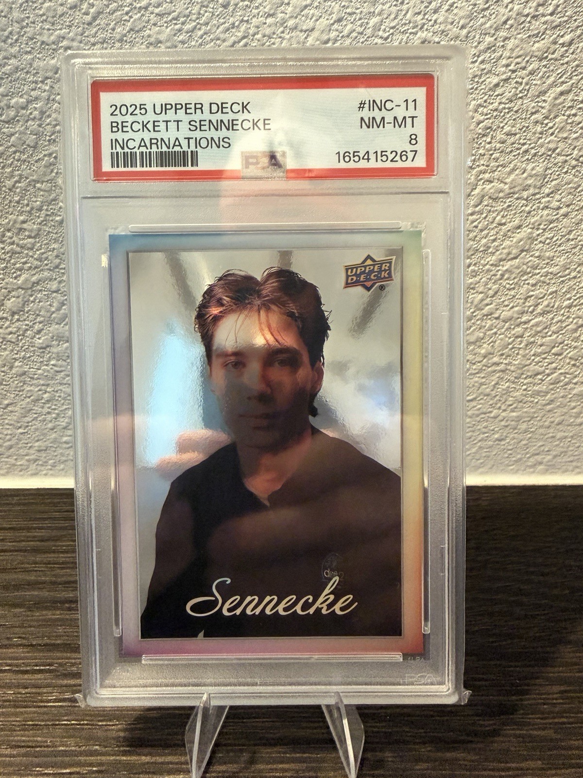 Upper Deck 2025-26 Series 2 Incarnations INC-11 Beckett Sennecke PSA 8