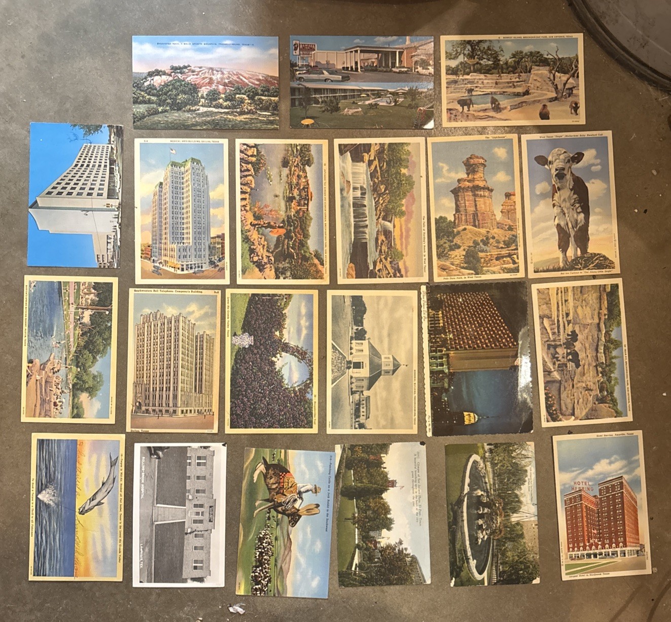 Vintage postcard lot 21 Cards Texas