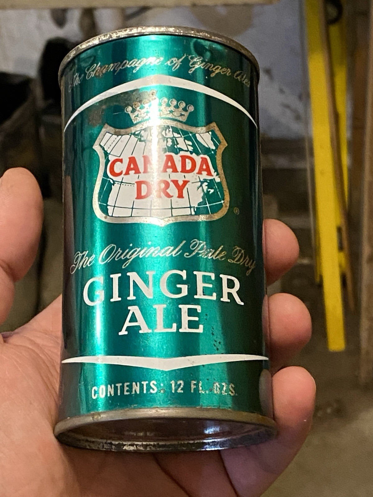 Canada Dry Ginger Ale Vintage Soda Cola Beverage Pop Old Flat Top Can Antique