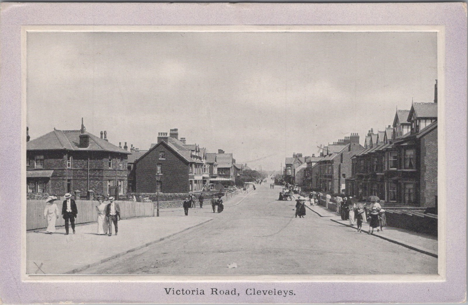 Victoria Road Cleveleys Lancashire England Street View Advance 1900s Postcard