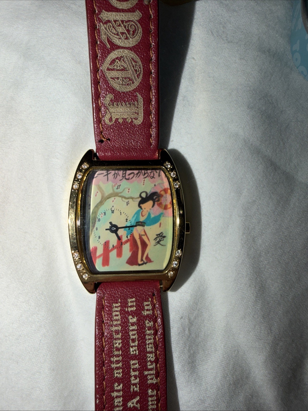 Harajuku Lovers Double Length Strap Red Watch Love With Box Gwen Stephani