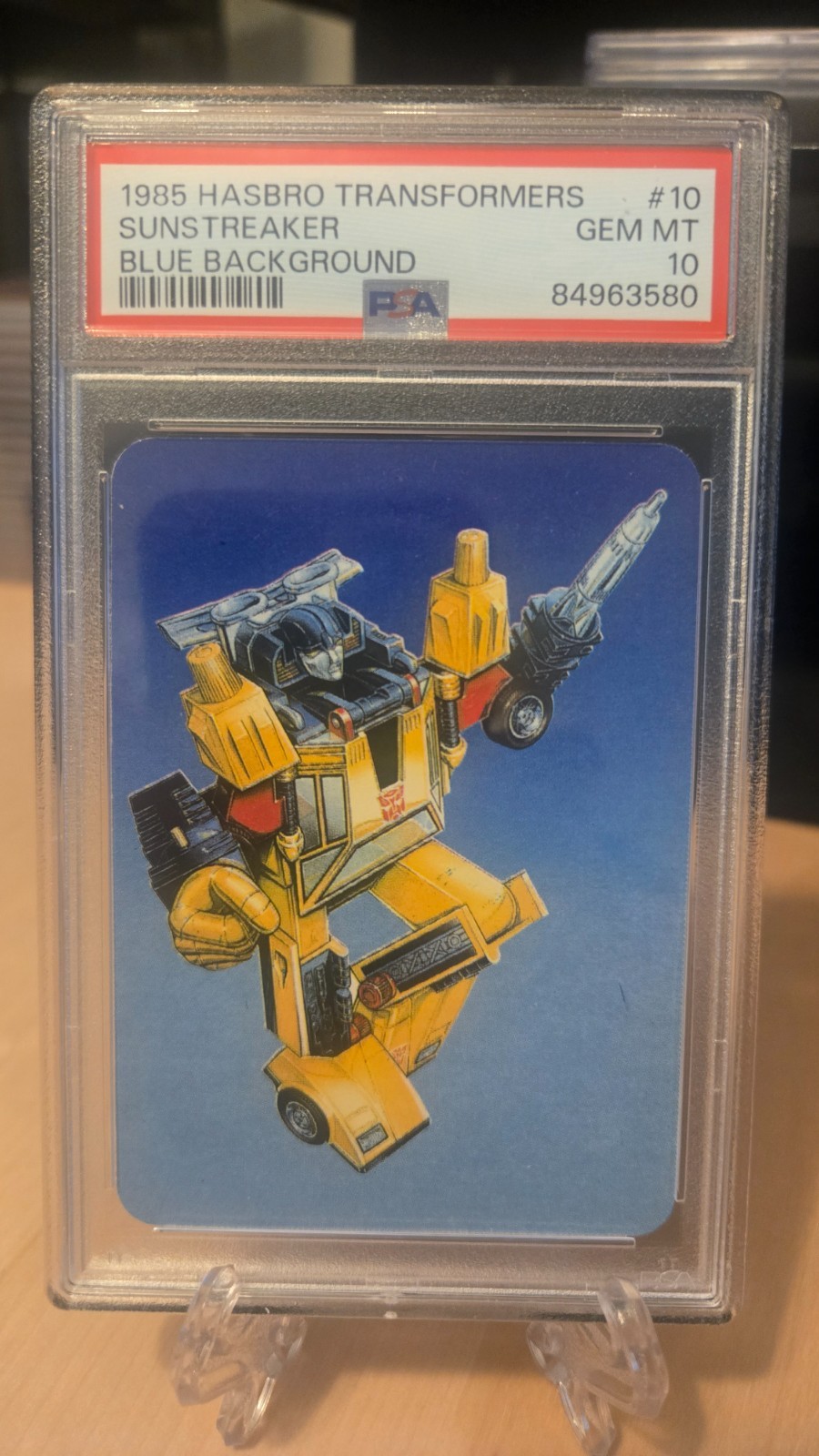 1985 Hasbro Transformers #10 Sunstreaker PSA 10 - Blue Variation only two 10's