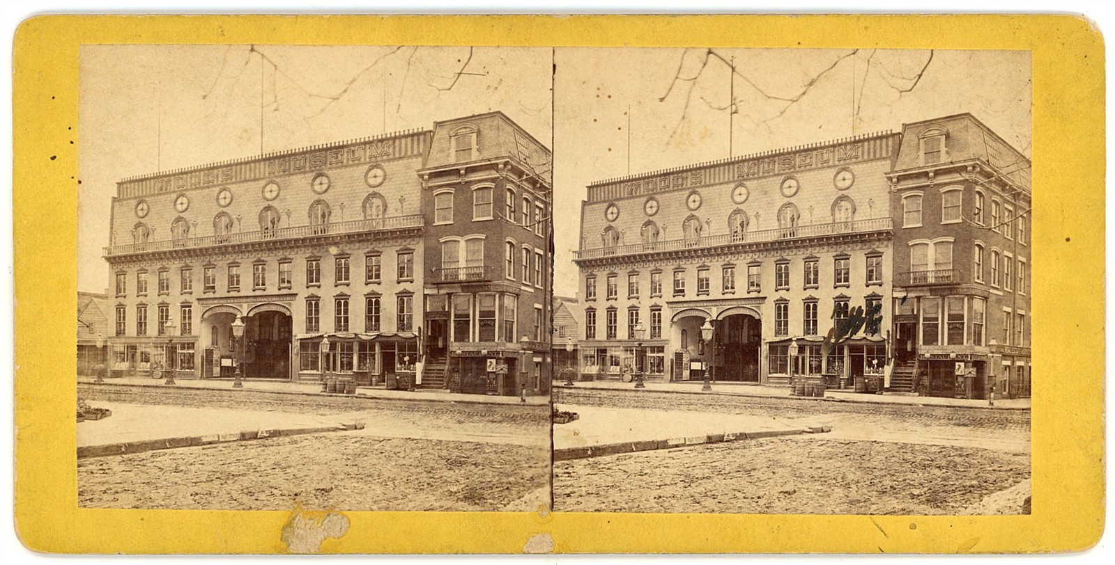 NEW YORK CITY STEREOVIEW - Wood\'s Museum - E & HT Anthony 1860s