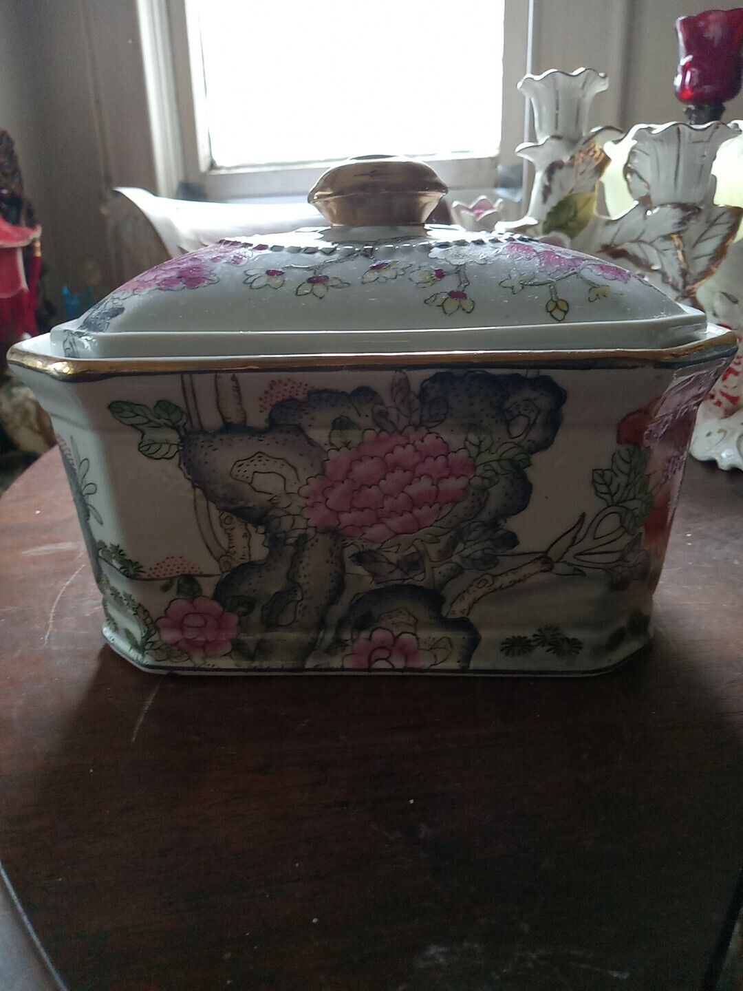 vintage japanese porcelain trinket box