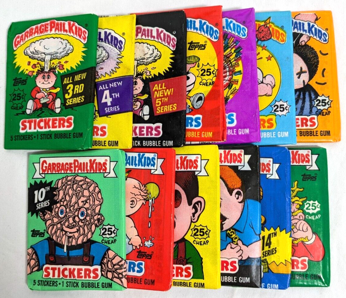 13 x Topps Garbage Pail Kids Original 3rd-15th Series GPK Wax Packs Set OS3-OS15