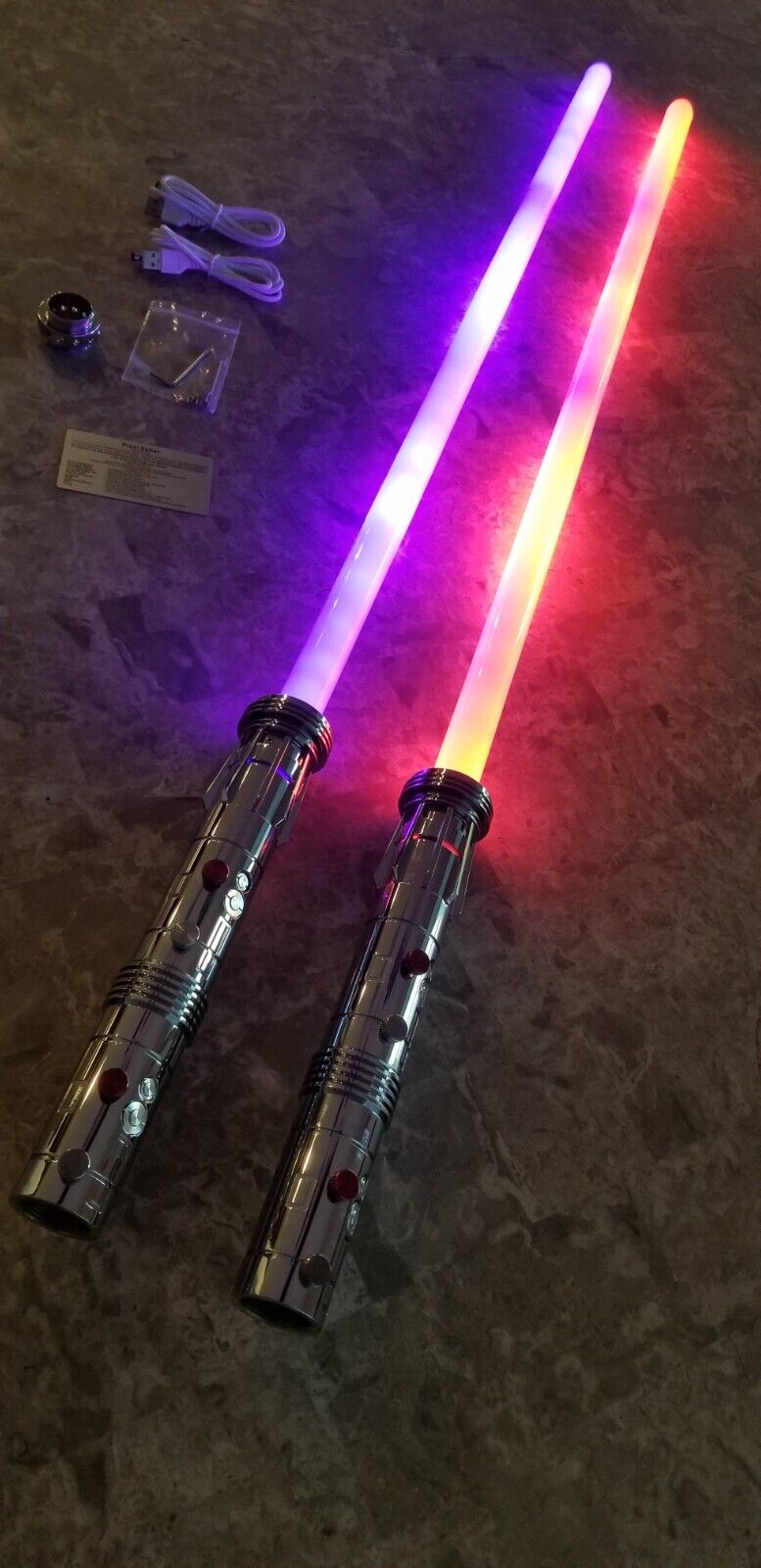 Lightsaber Darth Maul FX Heavy Dueling Infinite Color Changing 16 Sound RGB