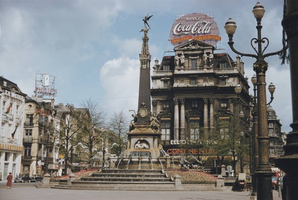The Place de Brouckere in Brussels Belgium circa 1960 Historic 1960s Old Photo