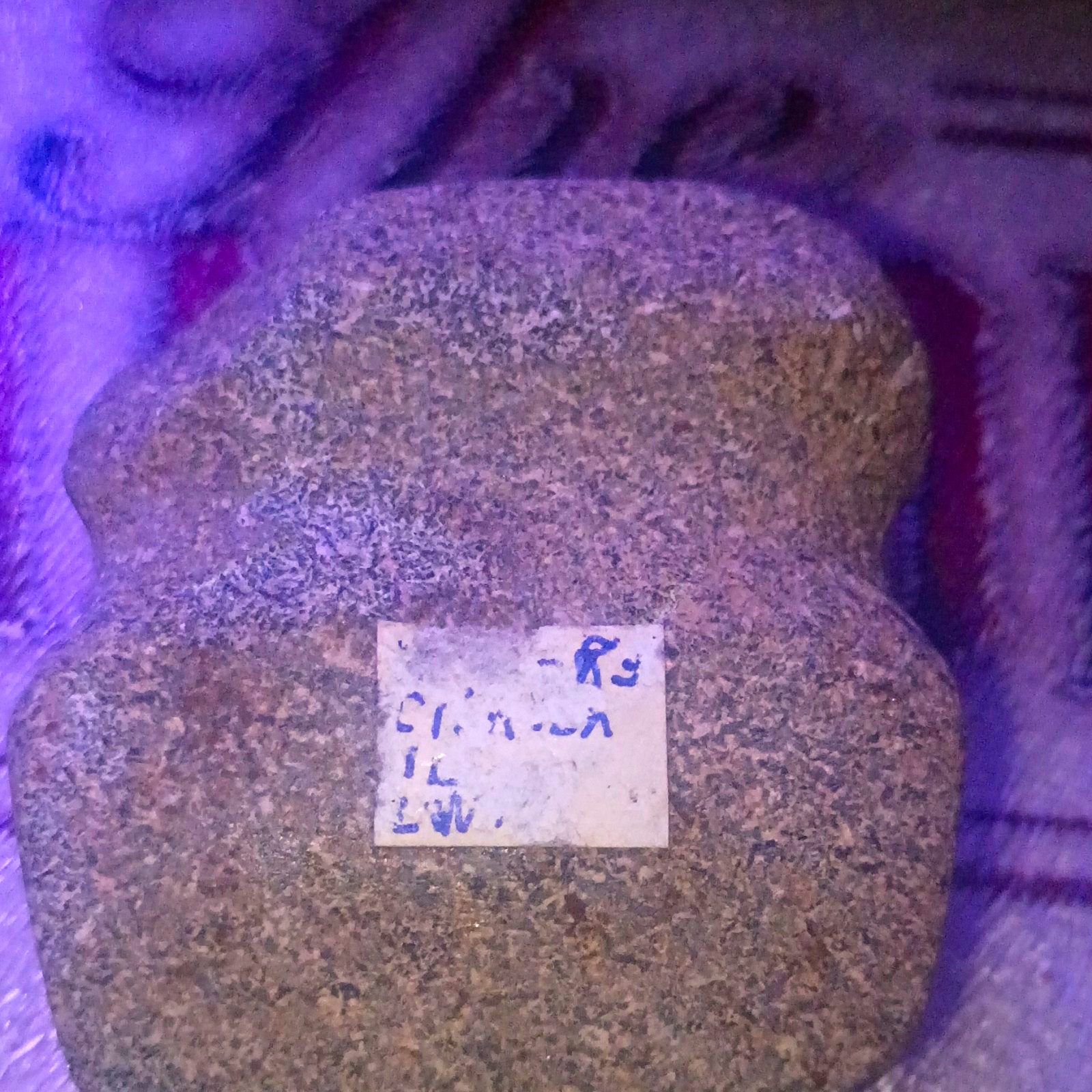Natural Gray Stone Rock Mineral Specimen with Small Label Sticker Natural Gray Stone Rock Mineral Specimen with Small Label Sticker