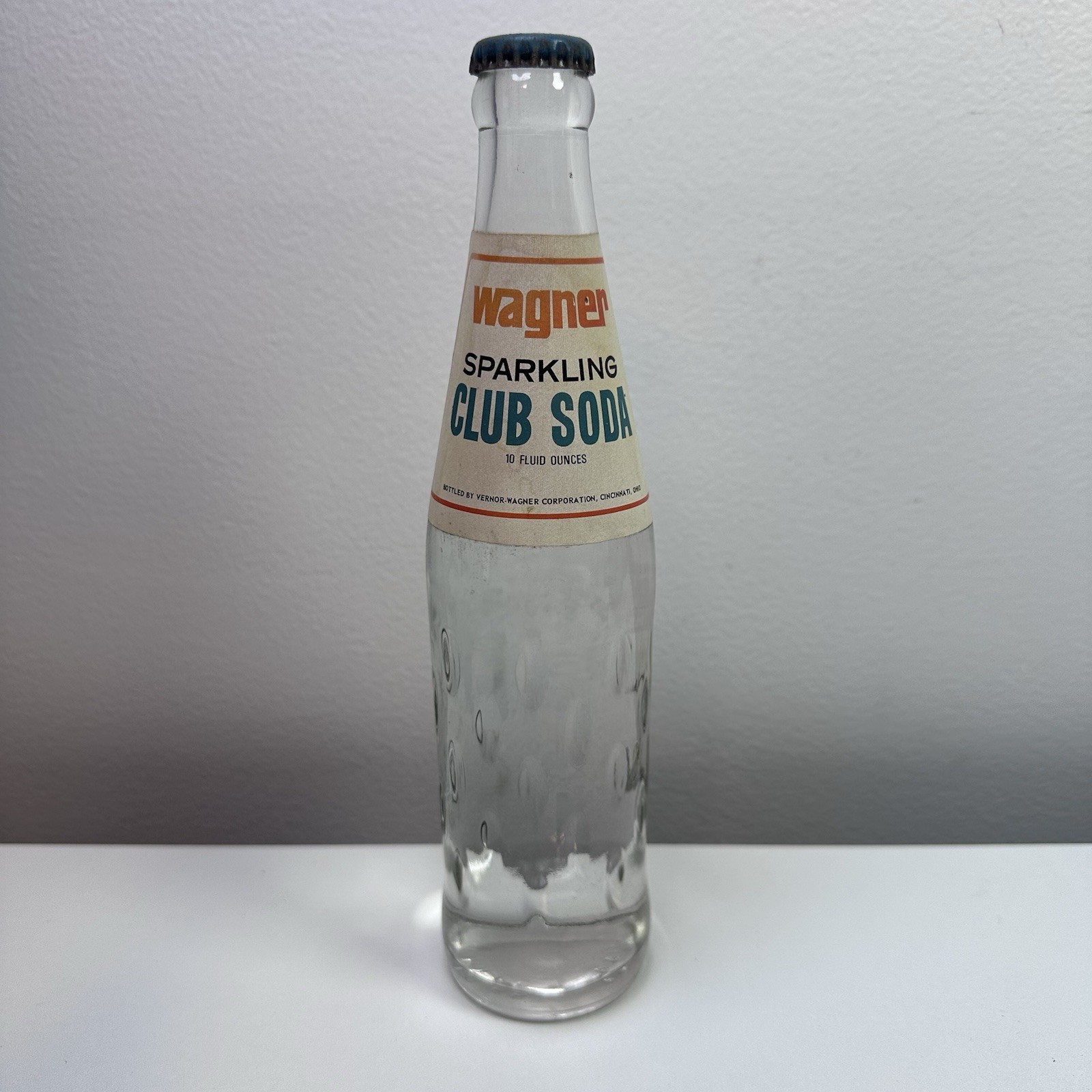 Vintage Wagner's Sons Sparkling Club Soda Vernor-Wagner Cincinnati FULL Bottle