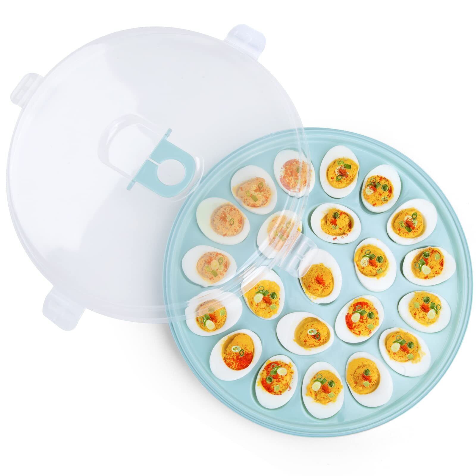 Deviled Egg Tray with Lid Deviled Egg Platter Container Carrier
