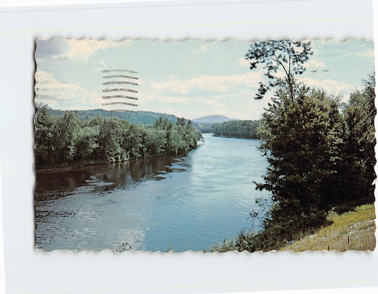 Postcard Androscoggin River near Bethel Maine USA