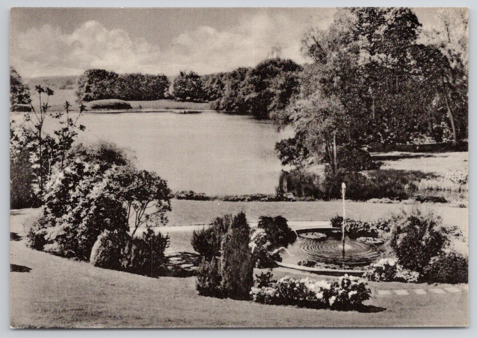 RPPC Gisselfeld Park Haslev Denmark Fountain Lake Vintage Photo Postcard RPPC Gisselfeld Park Haslev Denmark Fountain Lake Vintage Photo Postcard