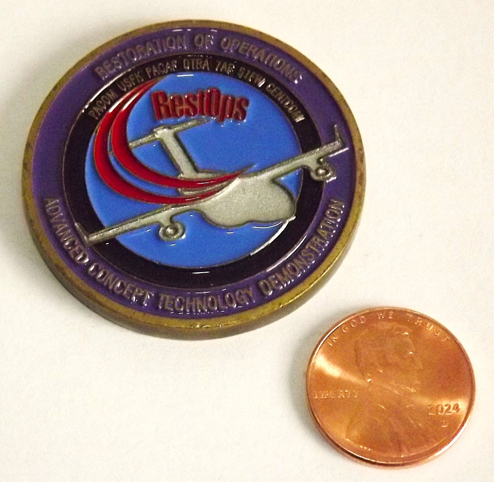 Challenge Coin - RestOps - Restoration of Operations - Osan Air Base - ROK - 200