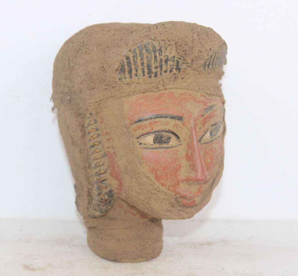 RARE ANCIENT EGYPTIAN ANTIQUE Mummify King Seti I Head Stone Pharoh  Statue (BS)