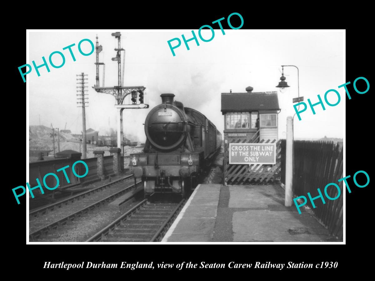 Hartlepool England Seaton Carew Railway Station c1930 Old Large Historic Photo