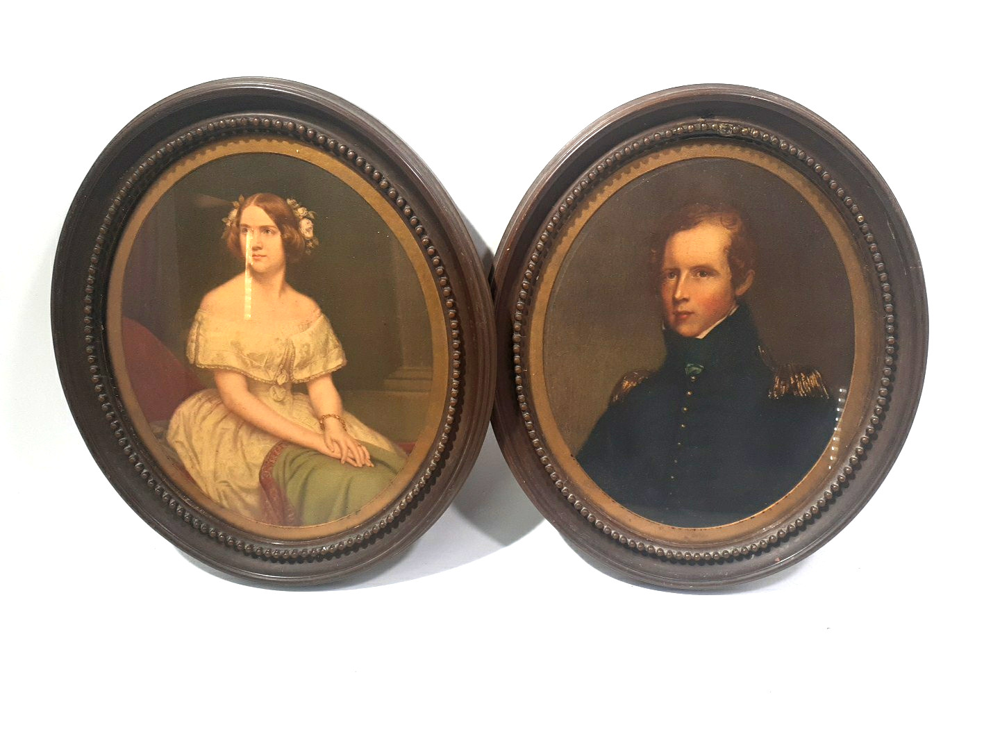 Wonderful Pair Portraits. Circa 1900 In Original Frames