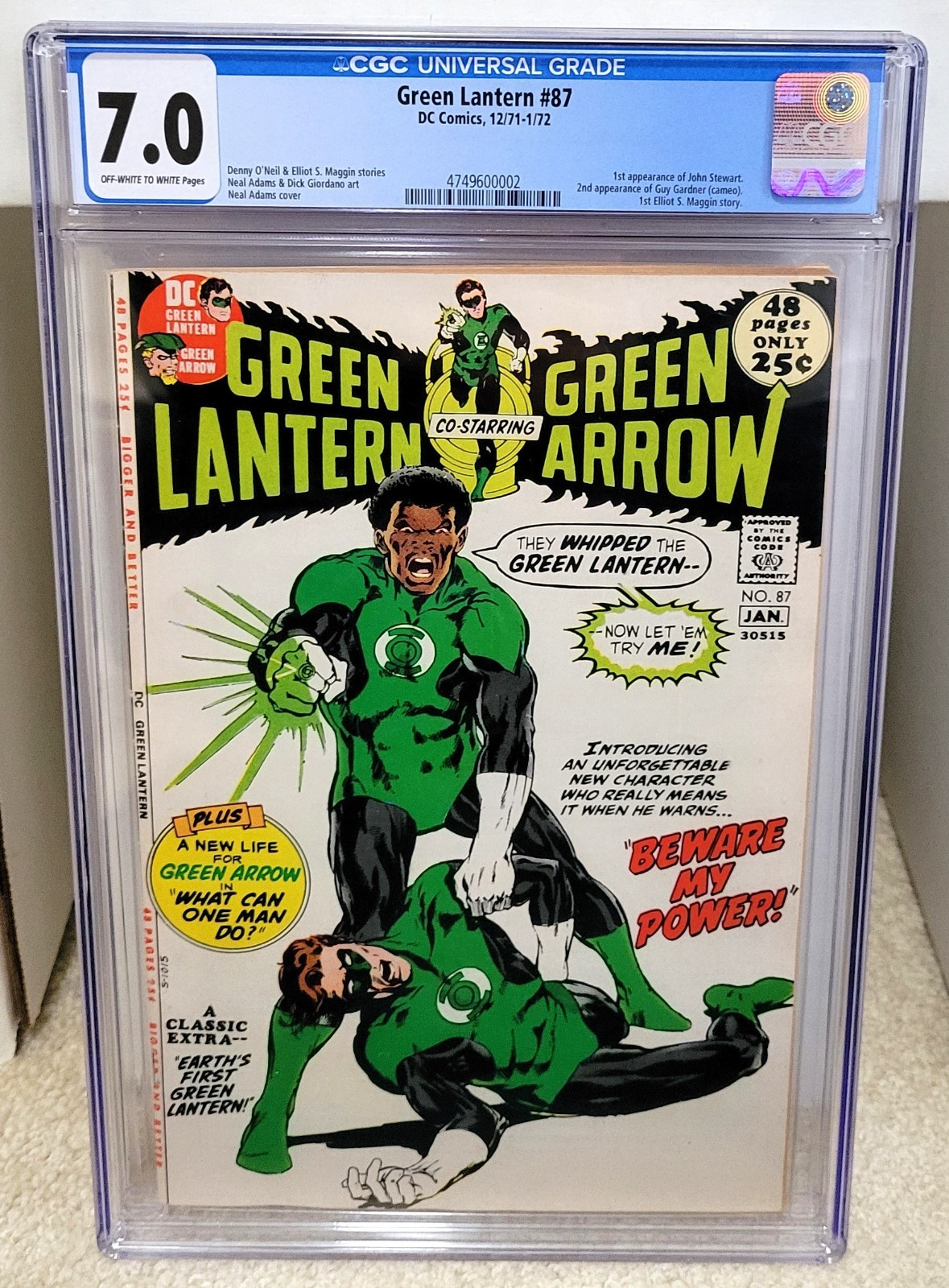 Green Lantern #87 (1971) CGC 7.0 - 1st Appearance of John Stewart DC Comics Key