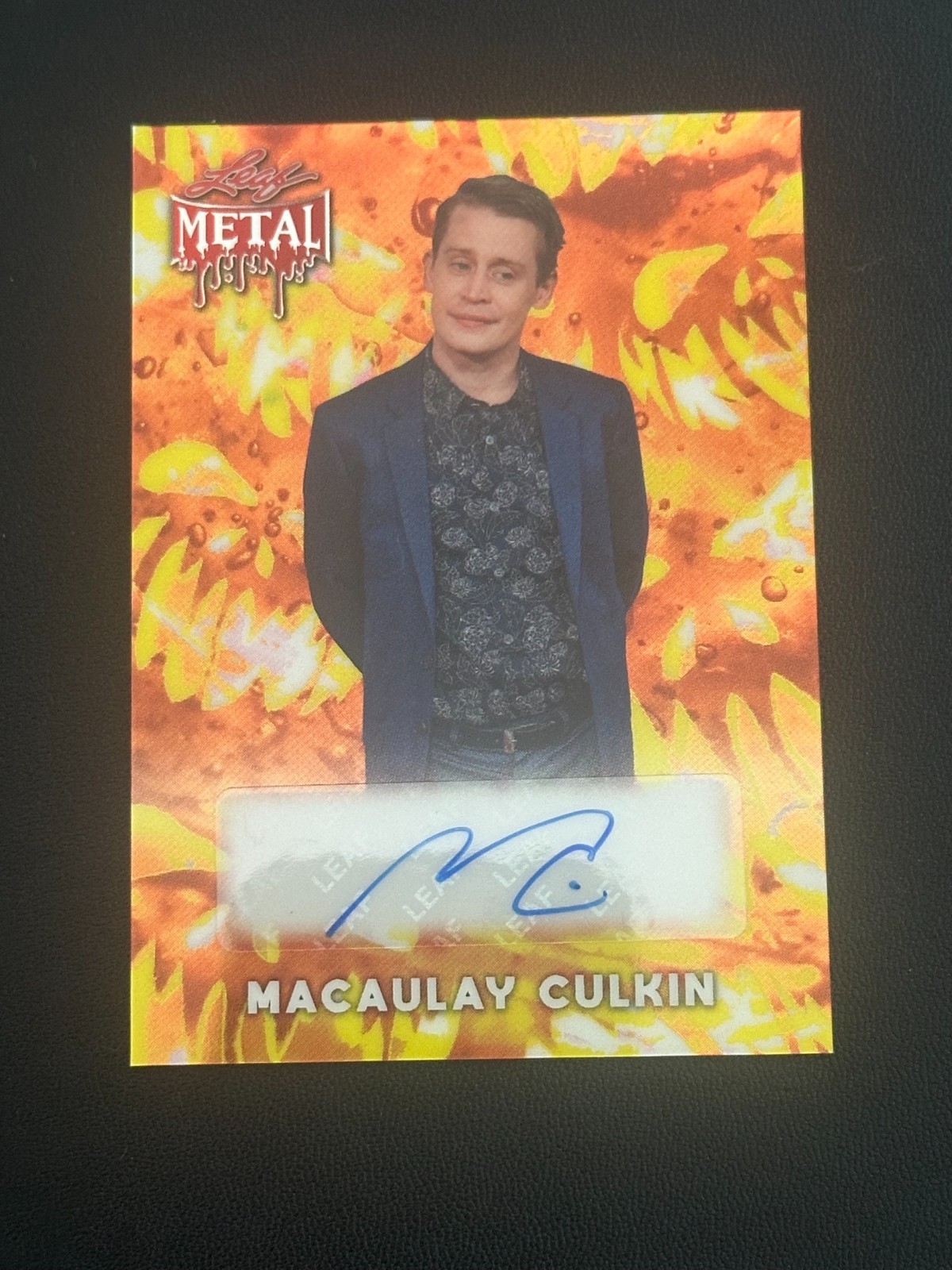 MACAULAY CULKIN 2026 LEAF METAL HALLOWEEN PUMPKIN AUTO 1/1 SSP  HOME ALONE