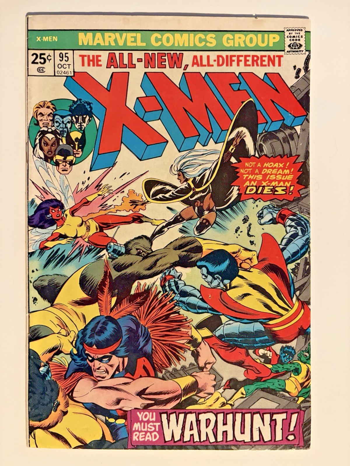 X-Men #95 Oct 1975 Death of Thunderbird Bronze Age Marvel VG/FN (5.0)