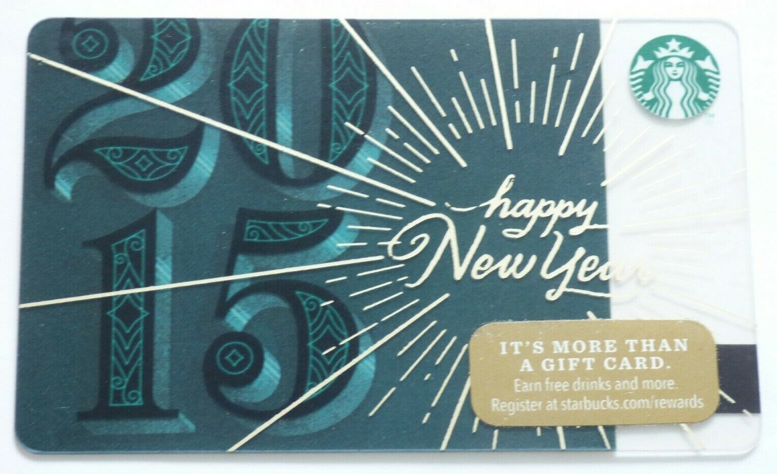 2015 STARBUCKS Gift Card - Happy New Year - c 2014 - 6103 - No Value - I Combine