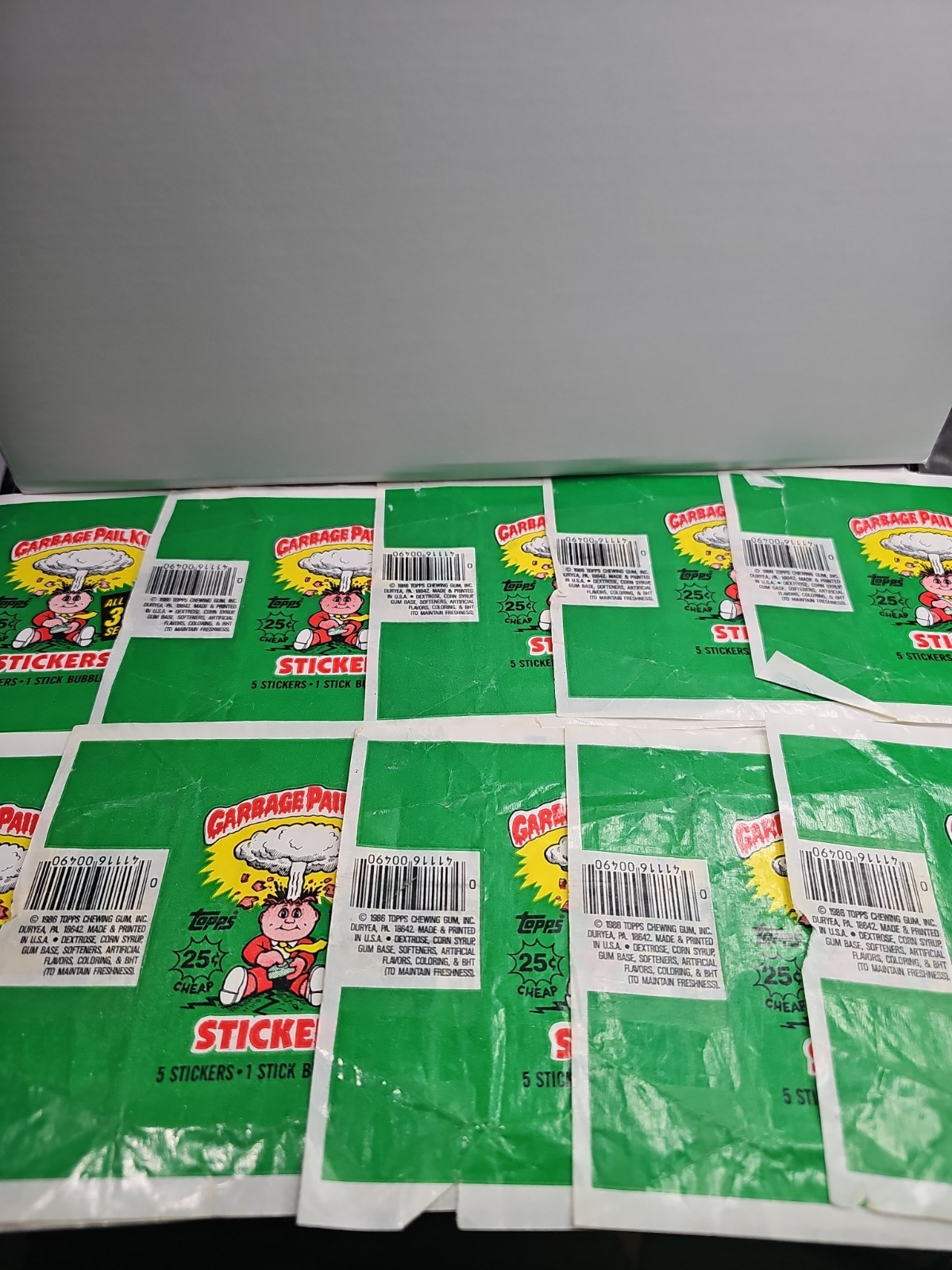 1986 TOPPS GARBAGE PAIL KIDS 3RD SERIES TRADING CARD EMPTY WRAPPER