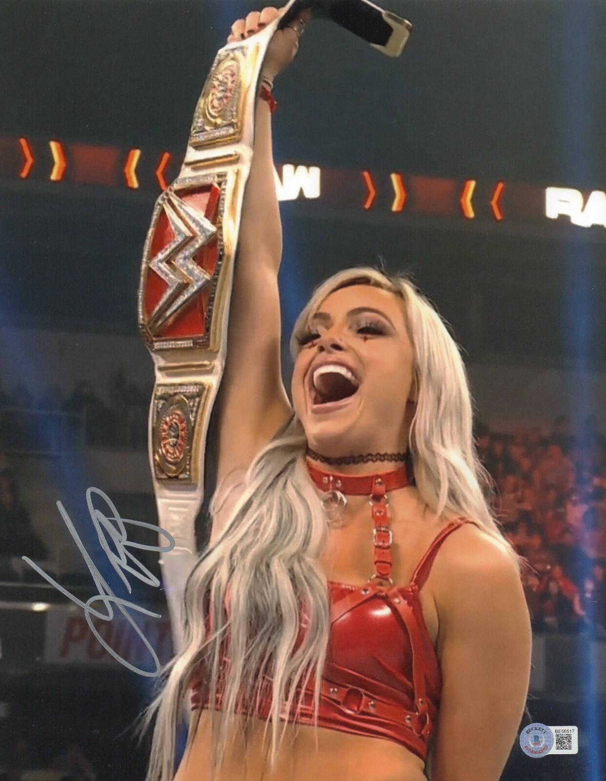 LIV MORGAN SIGNED AUTOGRAPH WWE 11x14 PHOTO BAS BECKETT WATCH HER