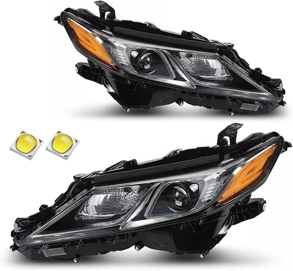 2018-2022 Camry Headlights L LE SE,LED Projector Headlight Assembly Compatible w