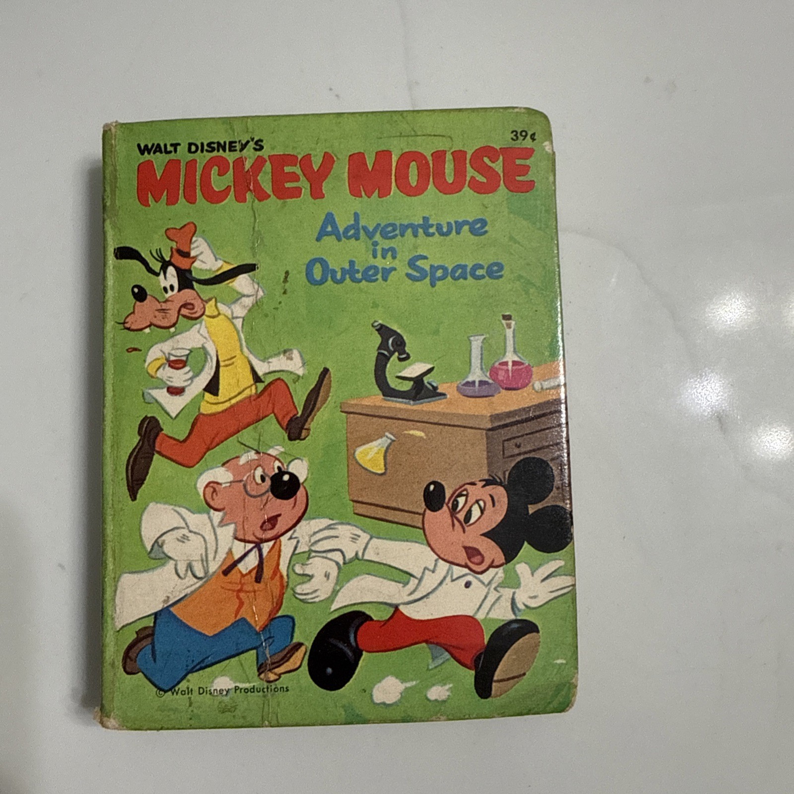 Vintage Walt Disney\'s Mickey Mouse Adventure In Outer Space Kids Book From 1968
