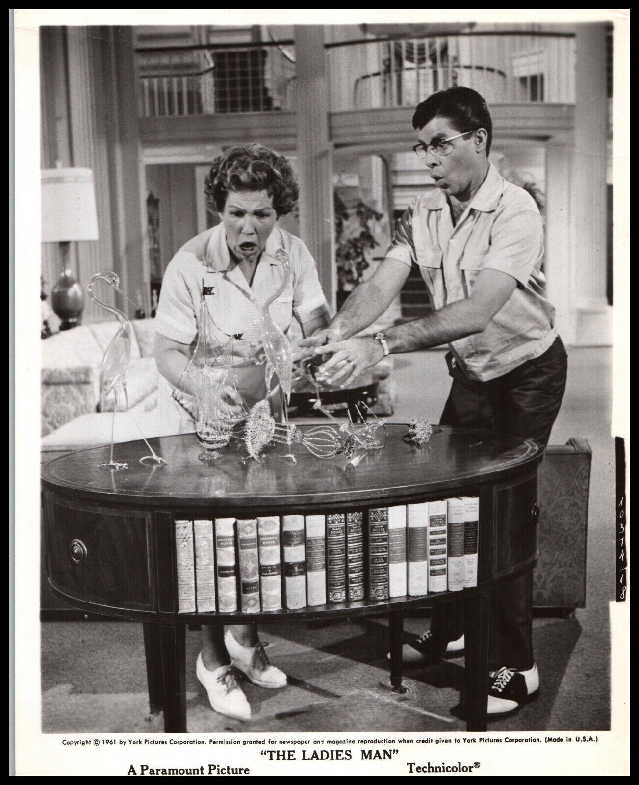 Jerry Lewis + Kathleen Freeman in The Ladies Man (1961) ORIGINAL PHOTO M 42