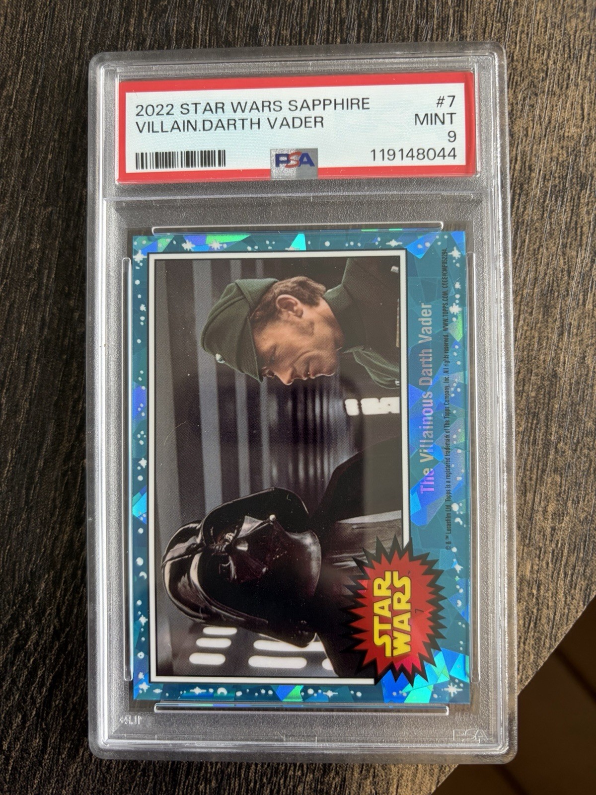 2022 Topps Chrome Star Wars Sapphire #7 Villain Darth Vader PSA 9