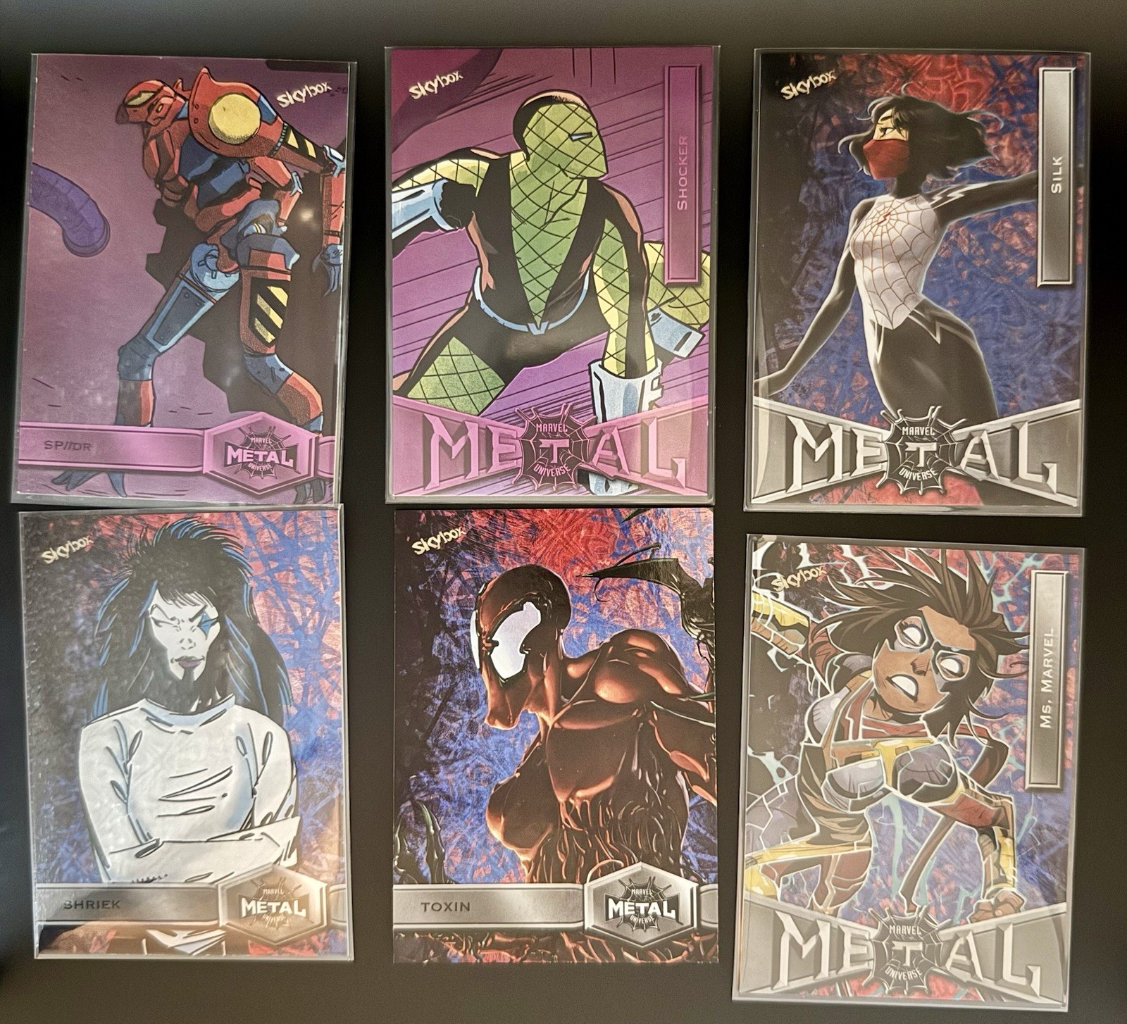 2022 Skybox Marvel Metal Spider-Man Lot 6 Cards grandiose & Pink # 2022 Skybox Marvel Metal Spider-Man Lot 6 Cards grandiose & Pink #